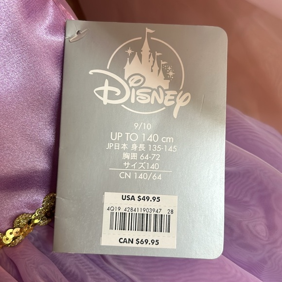 NEW NWT Disney Tangled Rapunzel Dress Costume - Picture 4 of 8